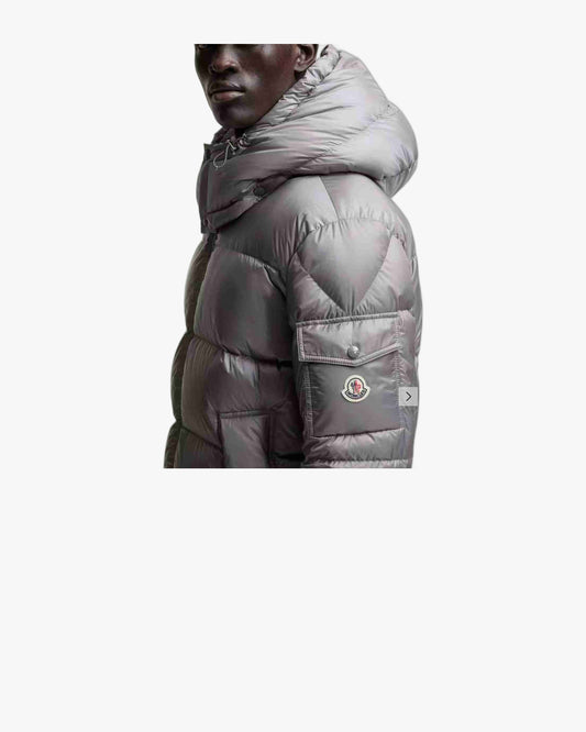 Geaca Moncler Couyere Hooded Short Down Grey