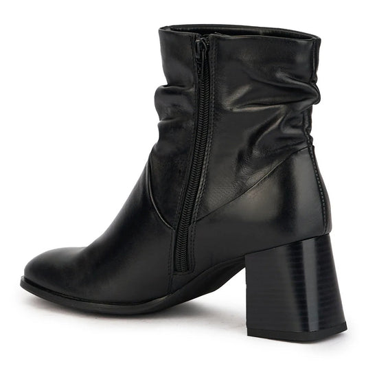Botine Damă Piele Naturală Neagră cu Toc Gros Aurora - OneShoes (Foto 2)