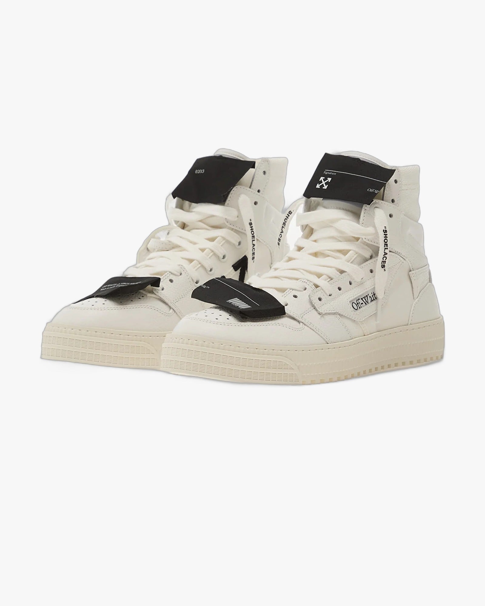 Off-White 3.0 Off Court High-Top Sneakers – White/Black Tag