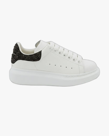 Alexander McQueen Oversized Sneaker – White/ Black Crystals