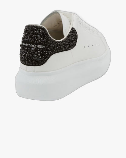 Alexander McQueen Oversized Sneaker – White/ Black Crystals
