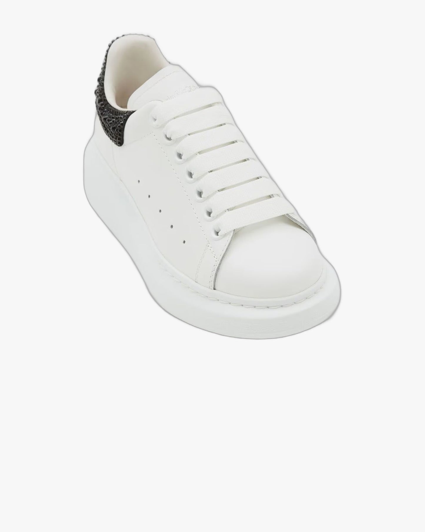 Alexander McQueen Oversized Sneaker – White/ Black Crystals