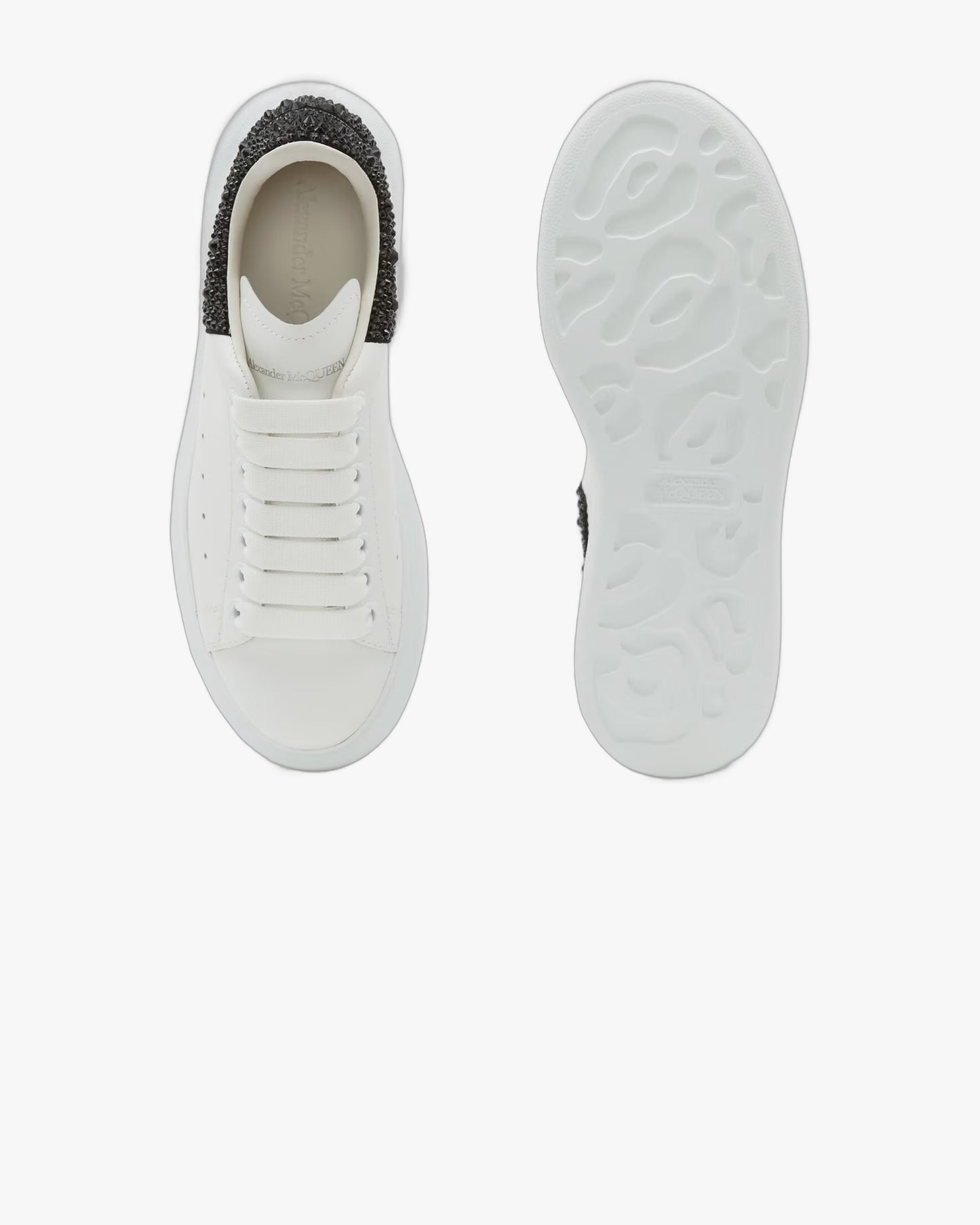 Alexander McQueen Oversized Sneaker – White/ Black Crystals