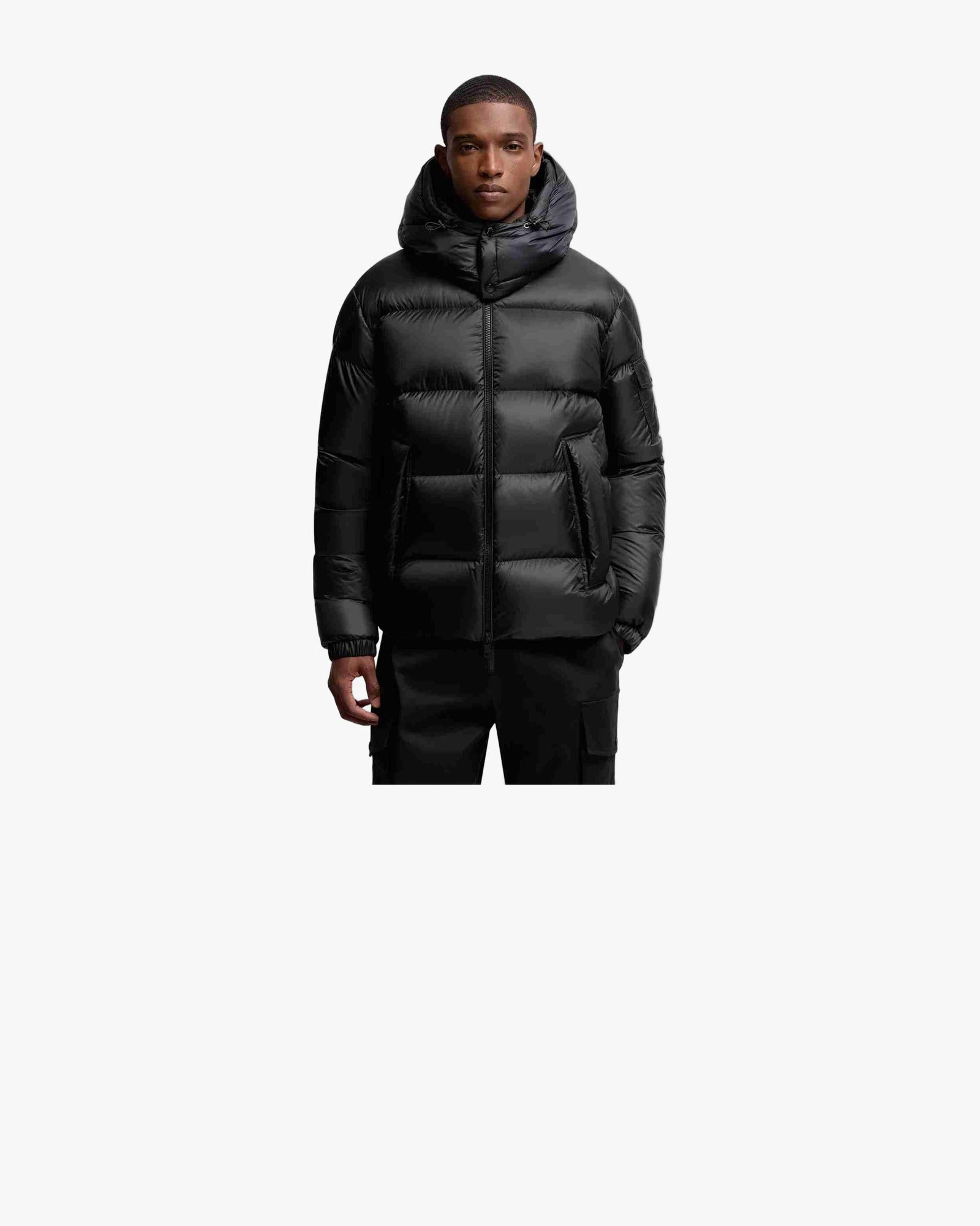 Geaca Moncler Couyere Hooded Short Down Black