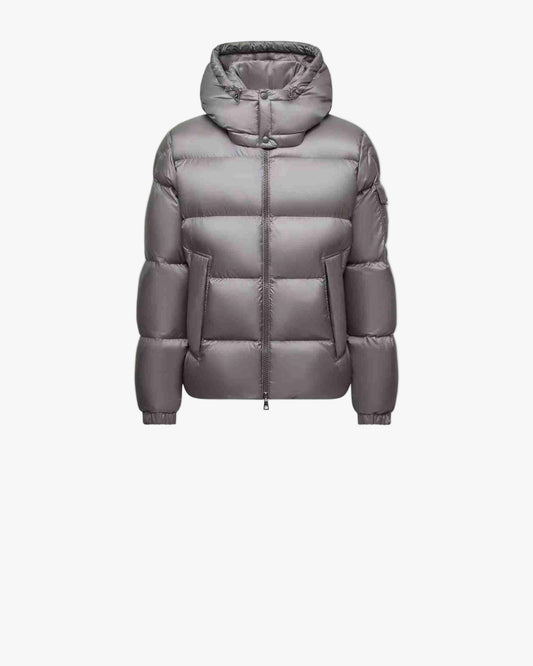 Geaca Moncler Couyere Hooded Short Down  Grey