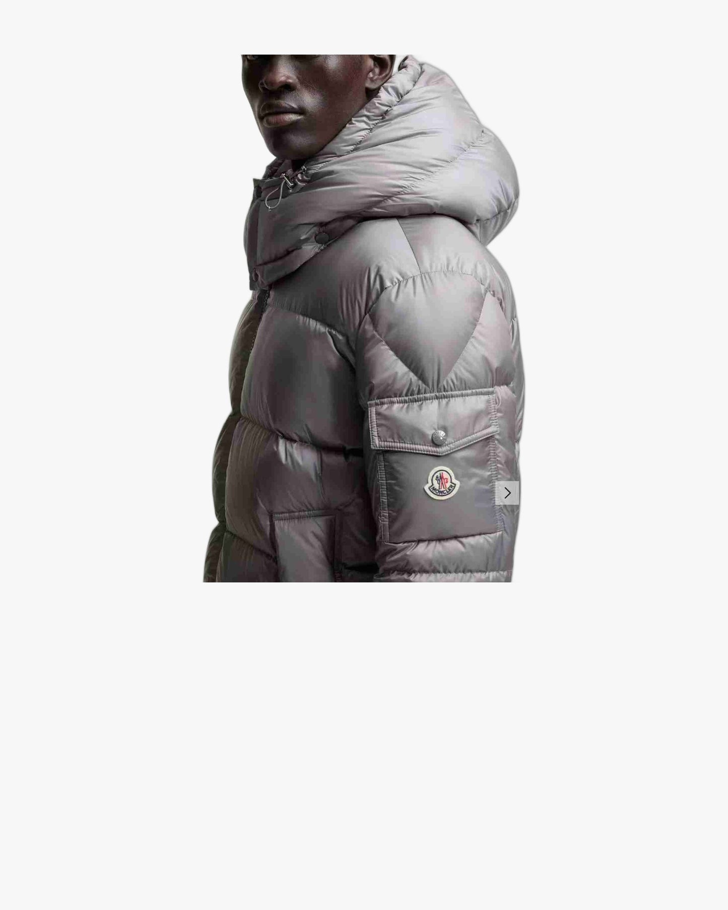 Geaca Moncler Couyere Hooded Short Down  Grey