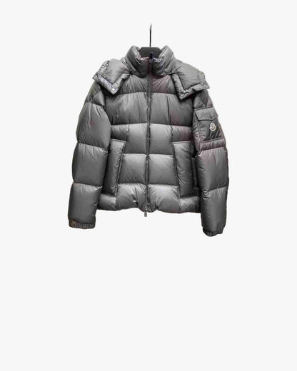 Geaca Moncler Couyere Hooded Short Down  Grey