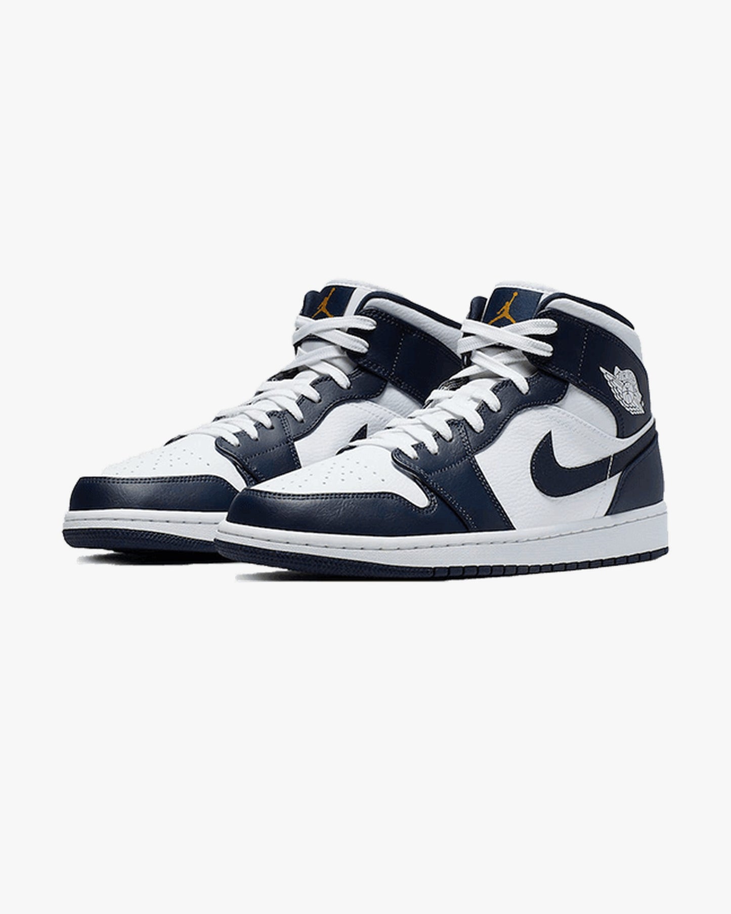 Air Jordan 1 Mid White Metallic Gold Obsidian