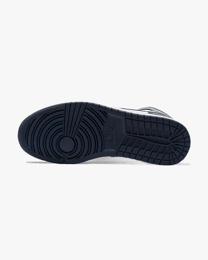Air Jordan 1 Mid White Metallic Gold Obsidian