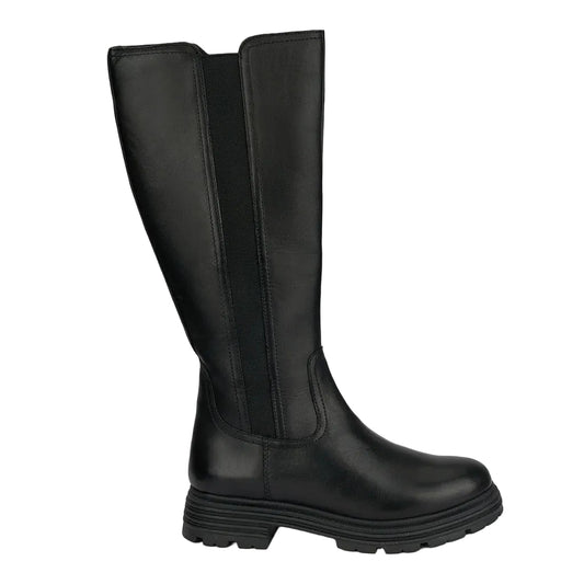 Cizme Înalte Damă Piele Naturală Neagră Elegance - OneShoes