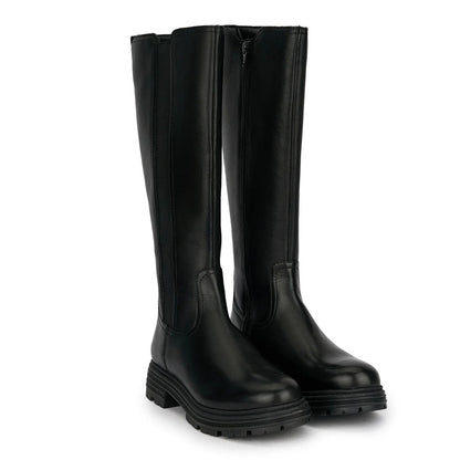 Cizme Înalte Damă Piele Naturală Neagră Elegance - OneShoes (Foto 2)