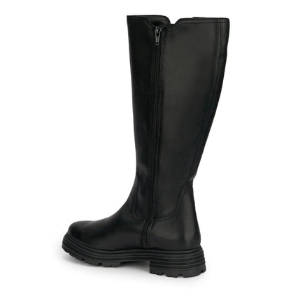 Cizme Înalte Damă Piele Naturală Neagră Elegance - OneShoes (Foto 3)