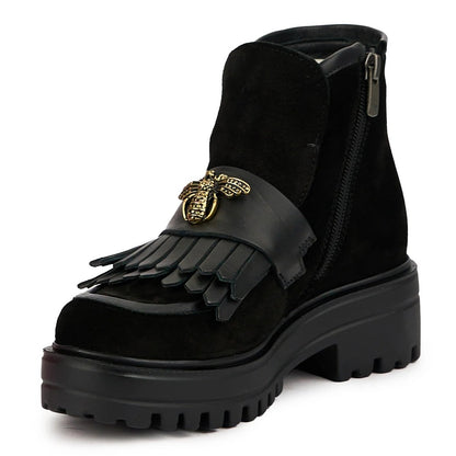 Ghete Confort Damă Piele Naturală Neagră Valeria - OneShoes (Foto 2)