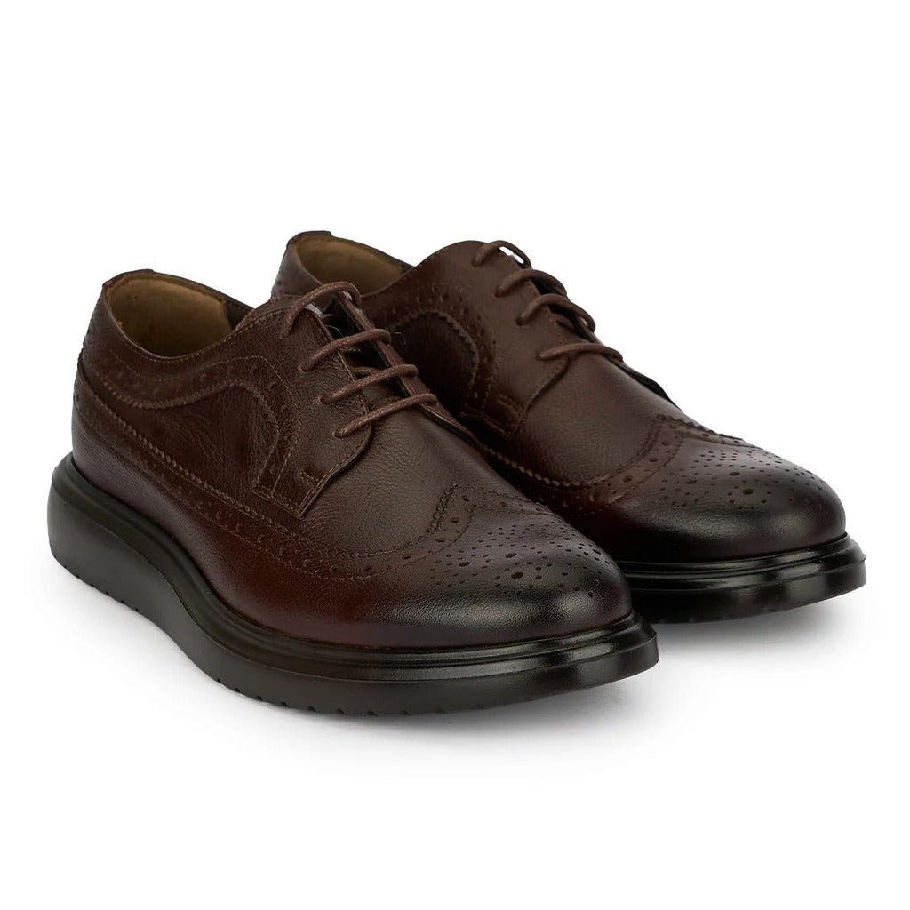 Pantofi Casual Bărbați Piele Naturală Maro Cognac Tivoli - OneShoes (Foto 2)