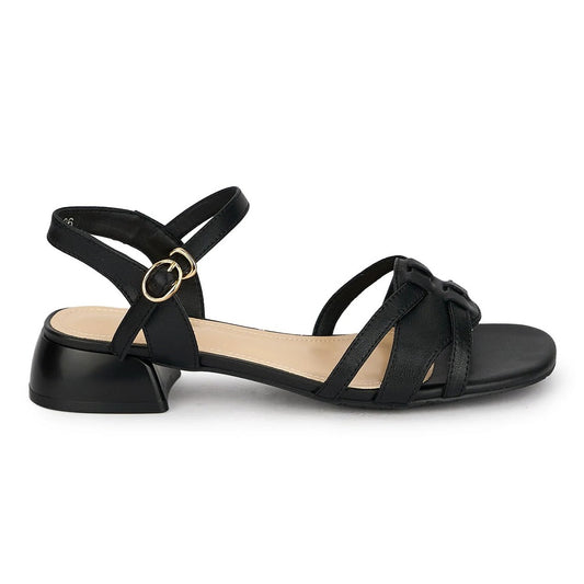 Sandale Elegante Damă Piele Naturală Neagră Toc 3cm Sofia - OneShoes