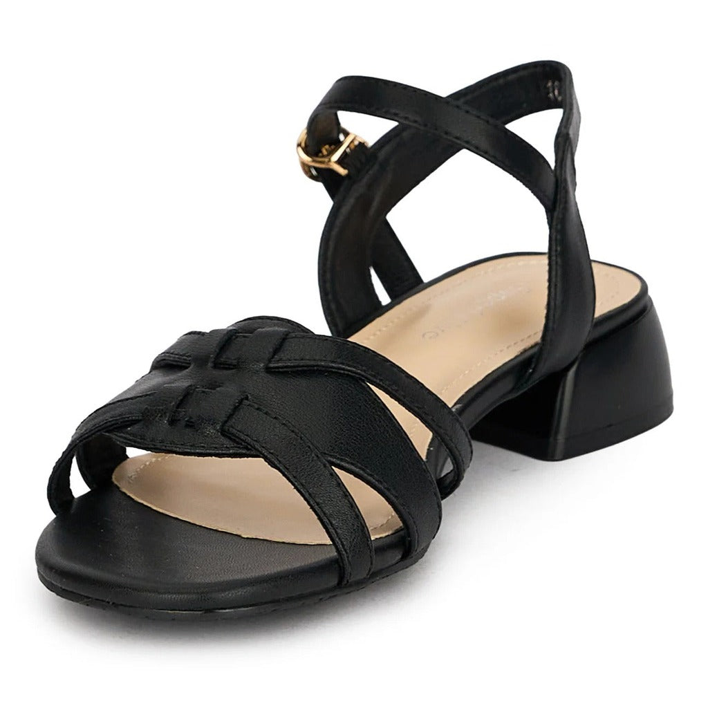 Sandale Elegante Damă Piele Naturală Neagră Toc 3cm Sofia - OneShoes (Foto 3)
