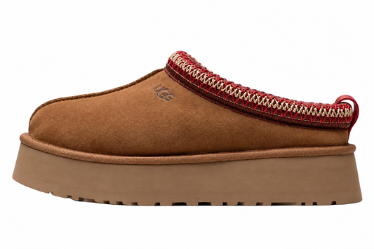 UGG Tazz Slipper Chestnaut — vedere laterală, fundal alb