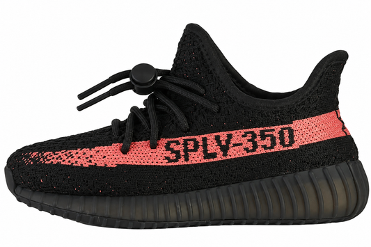 Yeezy Boost 350 V2 Core Black Red ,Copii — vedere laterală