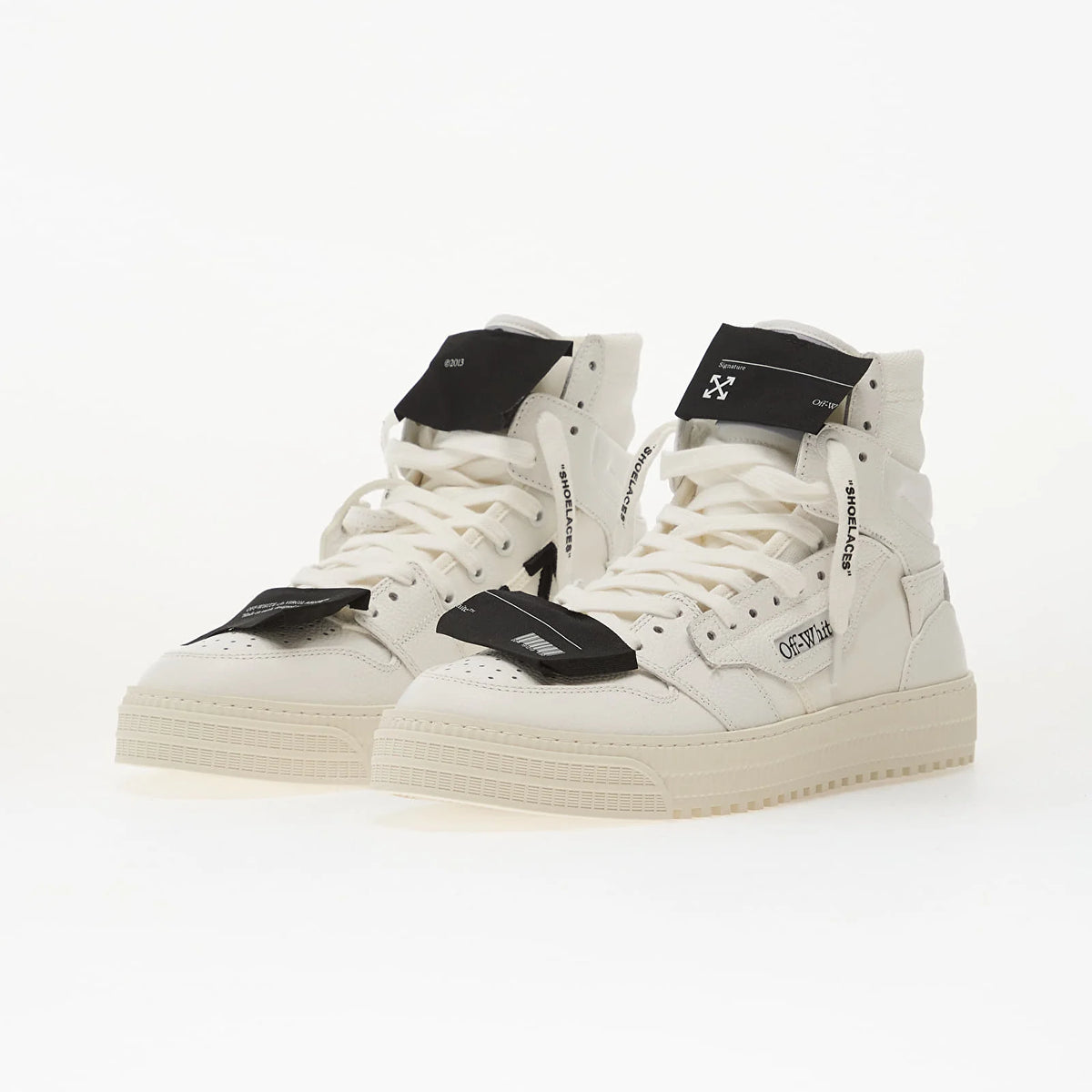 Off-White 3.0 Off Court High-Top Sneakers – White/Black Tag